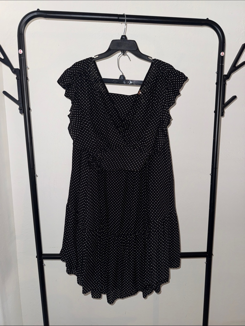 Free People Black White Polka Dot Asymmetrical Skirt Set 🖤🤍 - Picture 5 of 10
